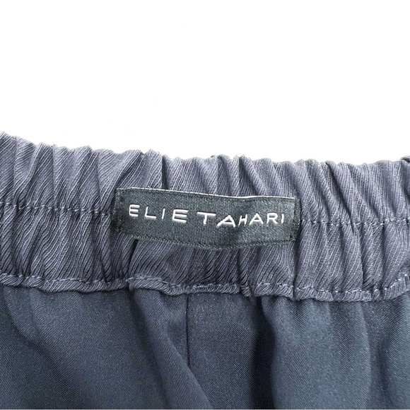 Elie Tahari Dark Navy Trousers Size Small Elastic Waist Pants Career New NWT - Picture 4 of 9